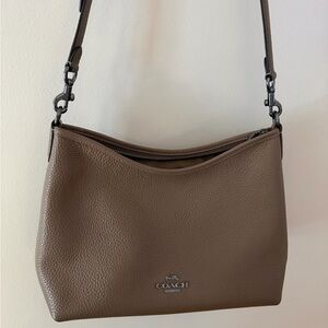 Coach Taupe Leather crossbody Bag